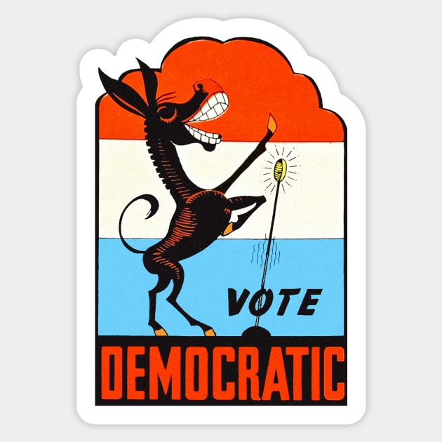 American Vote Democratic Vintage Sticker by Hilda74